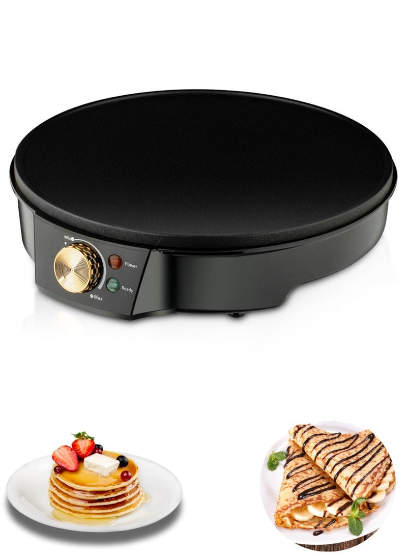 Electric Crepe Maker & Griddle | 40cm Non-Stick Surface Dosa Maker with Adjustable Temperature Control , Fast Heating Pancake Maker for Home Kitchen - Image 2